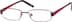Rectangle Glasses 454618 in Red