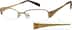 Rectangle Glasses 455814 in Gold