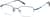 Angle view of Rectangle Glasses 461816 in Blue thumbnail