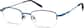 Angle view of Rectangle Glasses 461816 in Blue thumbnail