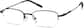 Angle view of Rectangle Glasses 461821 in Black thumbnail