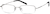 Angle view of Rectangle Glasses 461911 in Silver thumbnail