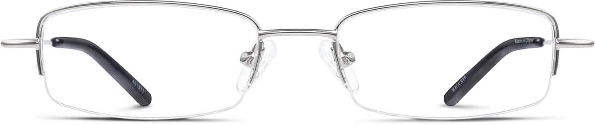 Front view of Rectangle Glasses 461911 in Silver