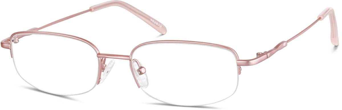 Angle view of Rectangle Glasses 462819 in Pink