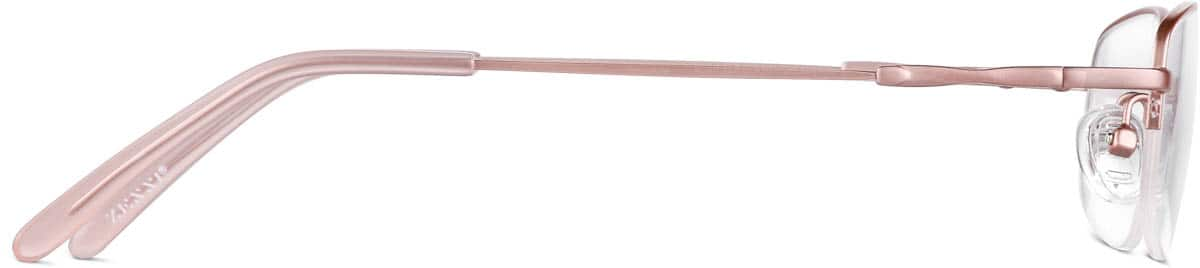 Side view of Rectangle Glasses 462819 in Pink