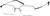 Angle view of Rectangle Glasses 462821 in Black thumbnail