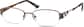 Angle view of Oval Glasses 463115 in Brown thumbnail
