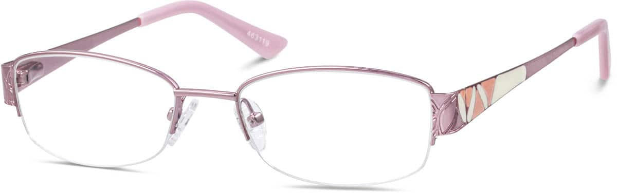 Angle view of Oval Glasses 463119 in Pink