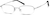 Angle view of Rectangle Glasses 463211 in Silver thumbnail