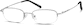 Angle view of Oval Glasses 463211 in Silver thumbnail