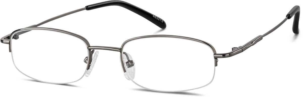 Angle view of Rectangle Glasses 463212 in Gray