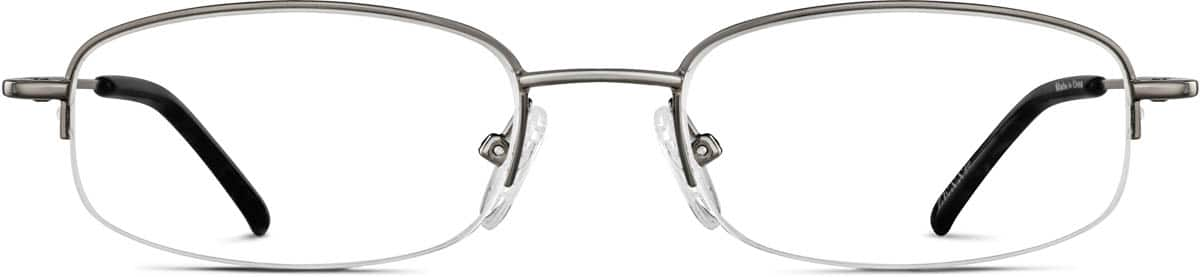 Front view of Rectangle Glasses 463212 in Gray