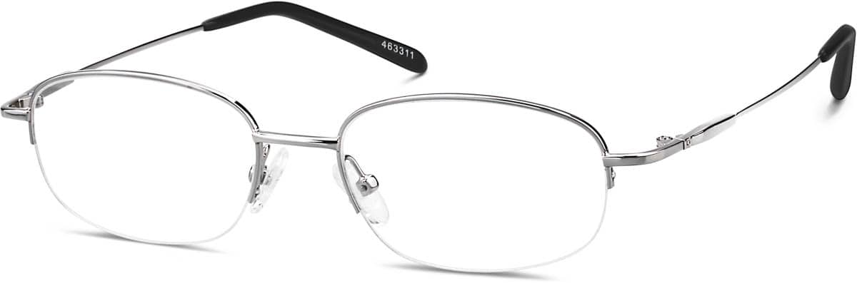 Angle view of Rectangle Glasses 463311 in Silver