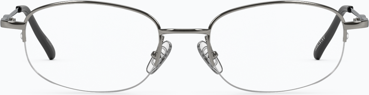 Front view of Oval Glasses 463312 in Gray thumbnail