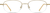 Front view of Rectangle Glasses 463314 in Gold thumbnail