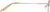 Side view of Rectangle Glasses 463314 in Gold thumbnail