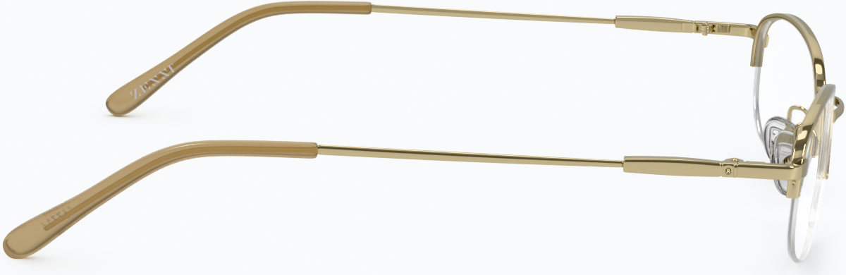 Side view of Oval Glasses 463314 in Gold thumbnail