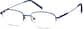 Angle view of Oval Glasses 463316 in Blue thumbnail