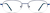 Front view of Rectangle Glasses 463316 in Blue thumbnail