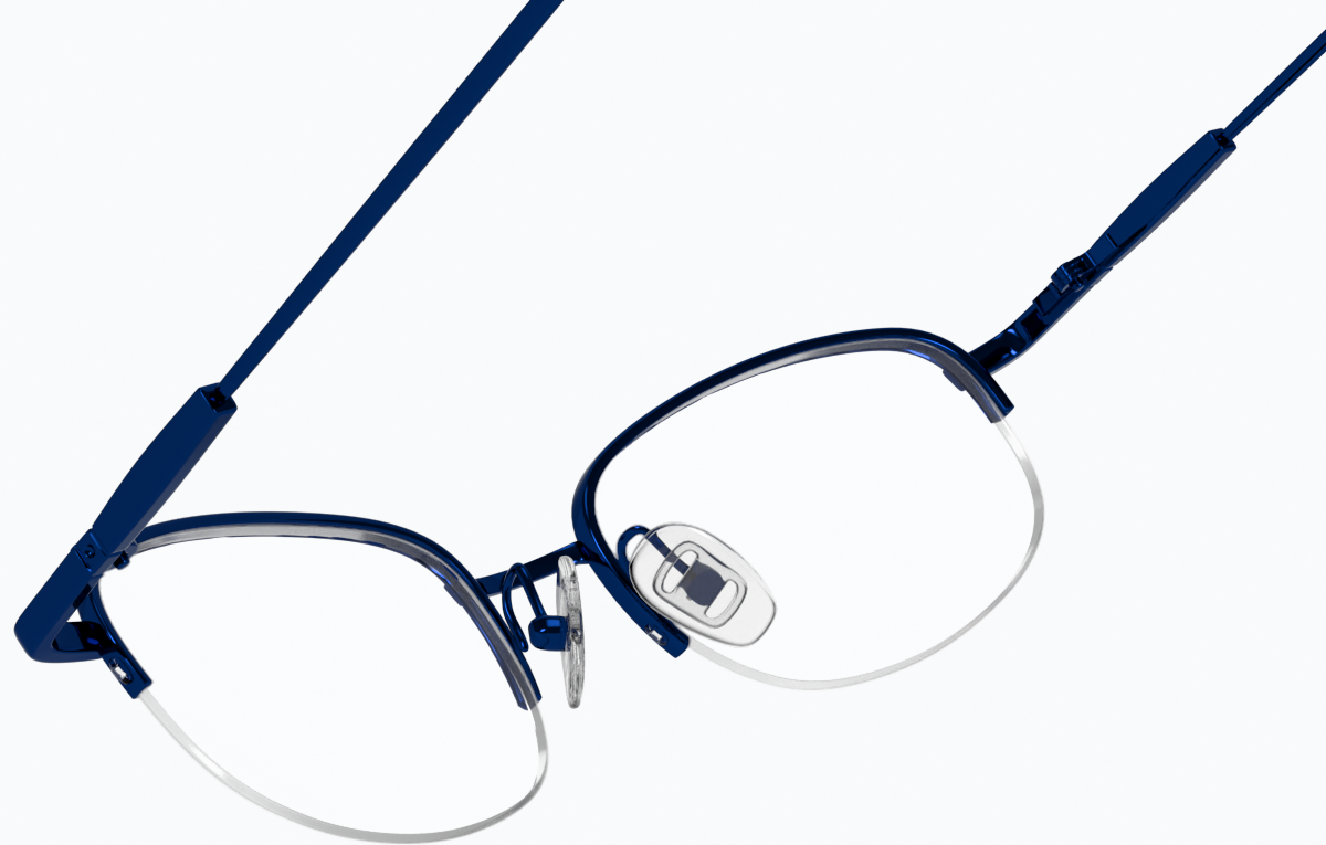 See-through view of Oval Glasses 463316 in Blue thumbnail
