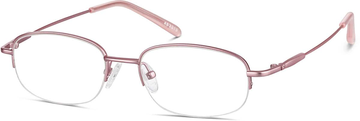 Angle view of Rectangle Glasses 463319 in Pink