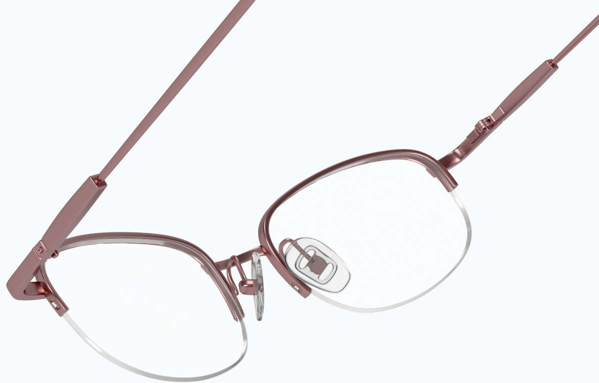 See-through view of Oval Glasses 463319 in Pink thumbnail
