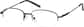 Angle view of Oval Glasses 463321 in Black thumbnail