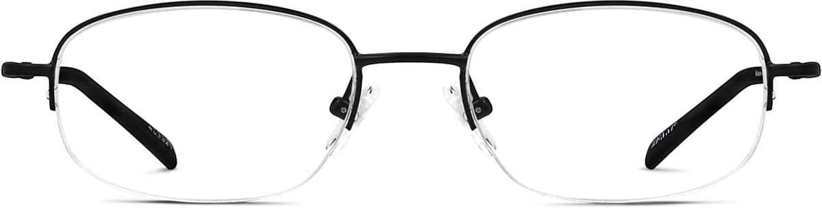 Front view of Rectangle Glasses 463321 in Black