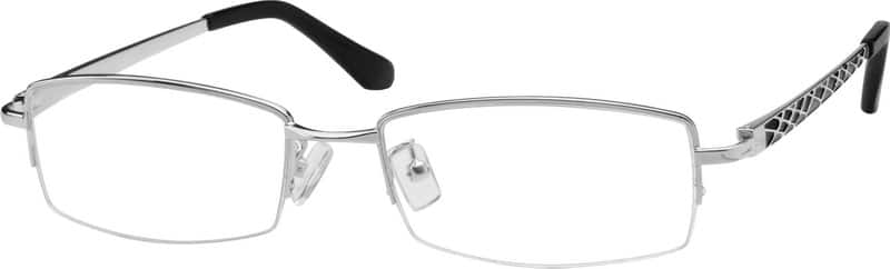 Silver Rectangle Glasses #463411 | Zenni Optical
