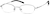 Angle view of Oval Glasses 463611 in Silver thumbnail