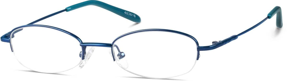 Angle view of Oval Glasses 463616 in Blue