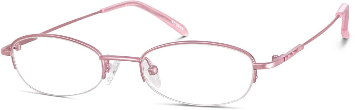 Angle view of Oval Glasses 463619 in Pink