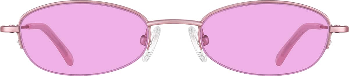 Sky Blue-Pink Hipster Silicone Oval Eyeglasses - 1120