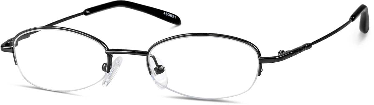 Angle view of Oval Glasses 463621 in Black