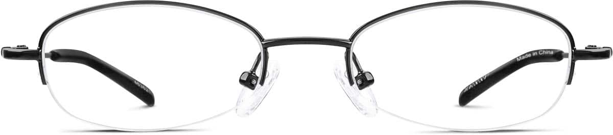 Front view of Oval Glasses 463621 in Black