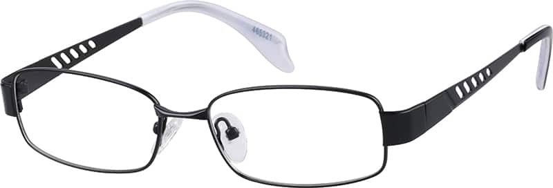 Angle view of Rectangle Glasses 465321 in Black