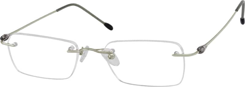 Zenni Rimless Silver Rimless Glasses #465711 | Zenni Optical