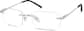 Angle view of Customizable Rimless Glasses 466511 in Silver thumbnail