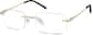 Angle view of Customizable Rimless Glasses 466514 in Gold thumbnail