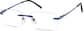 Angle view of Customizable Rimless Glasses 466516 in Blue thumbnail