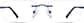 Front view of Customizable Rimless Glasses 466516 in Blue thumbnail