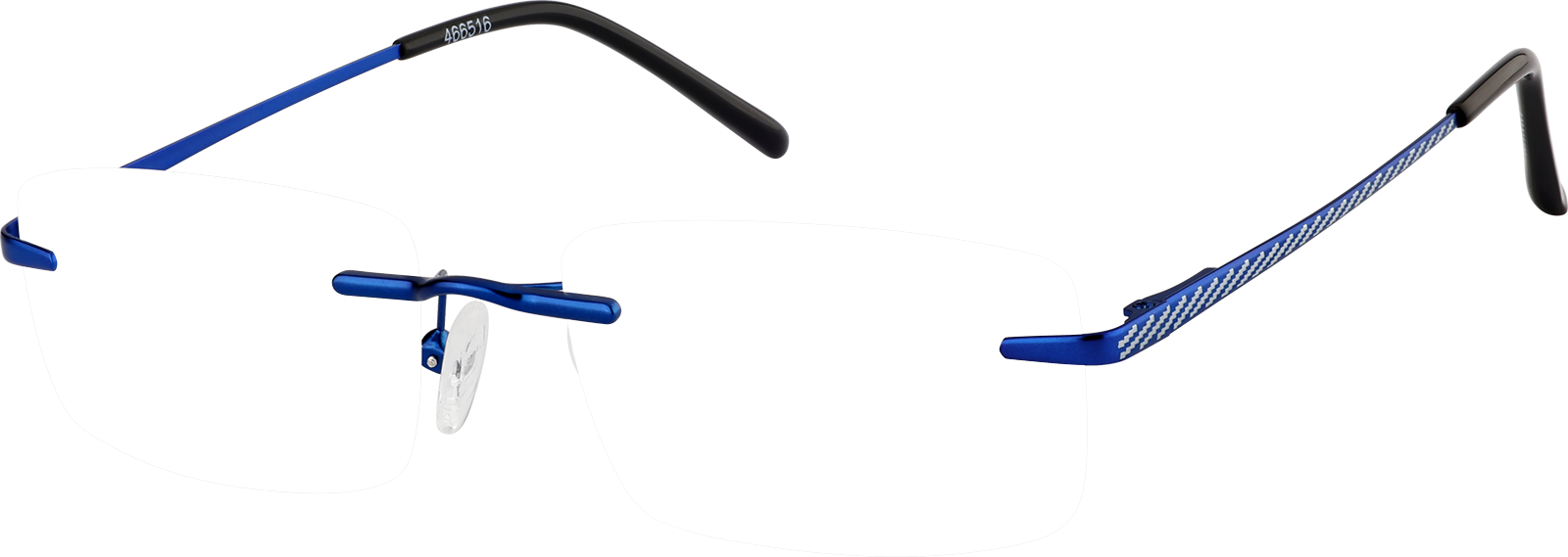 Blue Customizable Rimless Glasses #466516 | Zenni Optical