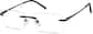 Angle view of Customizable Rimless Glasses 466521 in Black thumbnail
