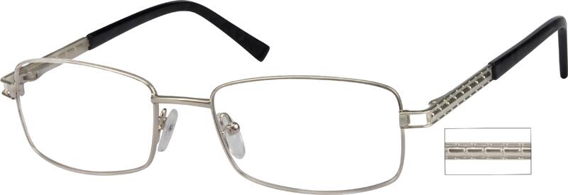 Silver Rectangle Glasses #467111 | Zenni Optical