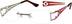 Rimless Glasses 470618 in Red
