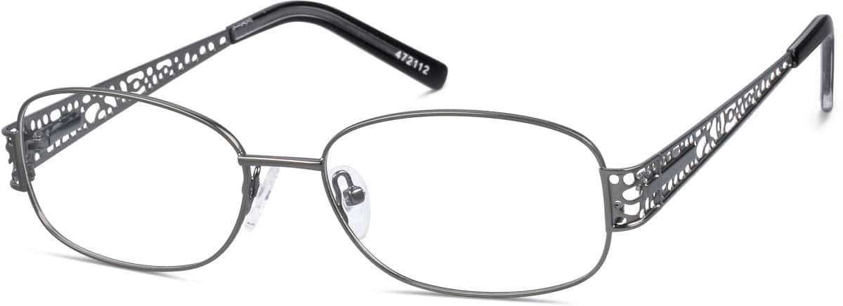 Angle view of Rectangle Glasses 472112 in Gray