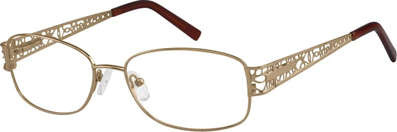 Angle view of Oval Glasses 472114 in Gold