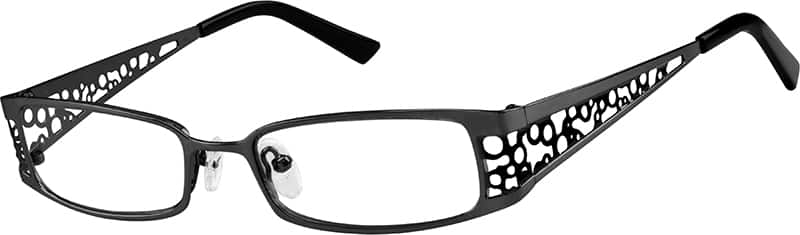 Angle view of Rectangle Glasses 472212 in Gray