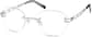 Angle view of Customizable Rimless Glasses 472611 in Silver thumbnail