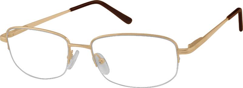 Angle view of Rectangle Glasses 473114 in Gold